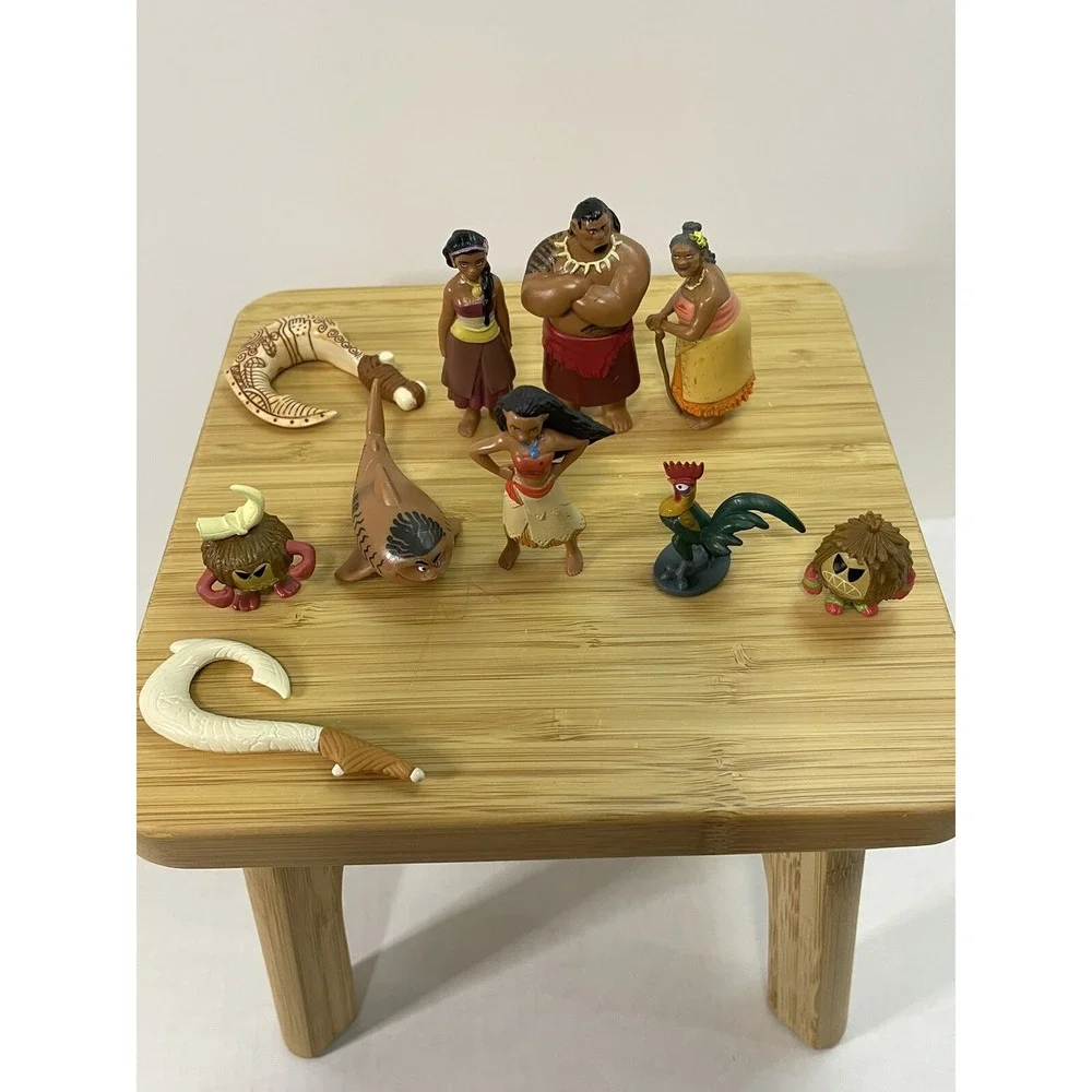 Disney Store Moana Playset Figures Cake Topper PVC‎ Toy Lot of 10 Figures